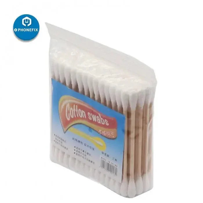 Set of 80 double-head cotton swabs from PHONEFIX, cleaning tools with cotton tips for ear, earwax, and device cleaning.