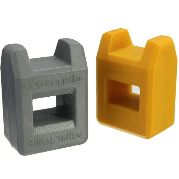 PHONEFIX 2-in-2 magnetizer demagnetizer tool for screwdriver bits, used for degaussing and magnetic enhancement of bits.