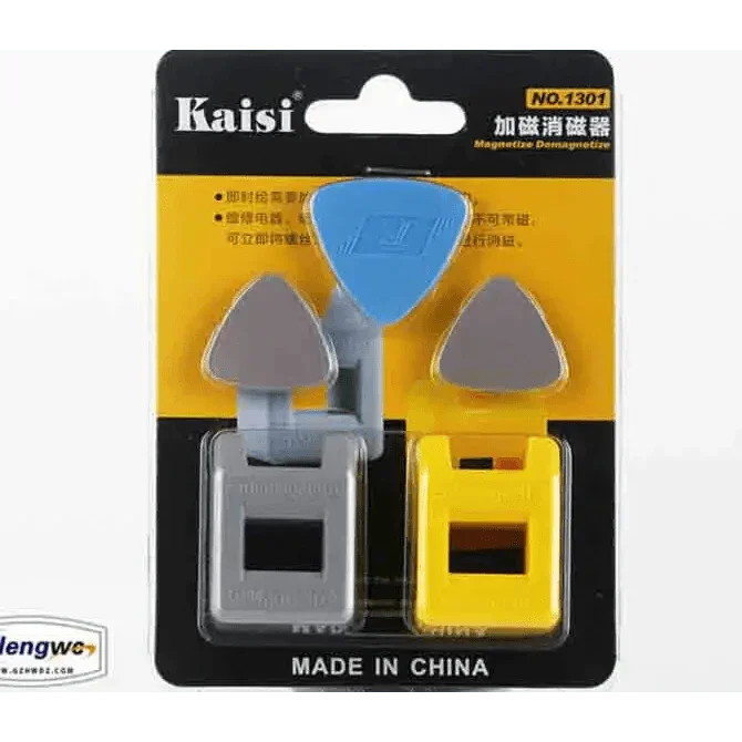 PHONEFIX 2-in-2 magnetizer demagnetizer tool for screwdriver bits, assist tool for magnetizing and degaussing screwdriver tips.
