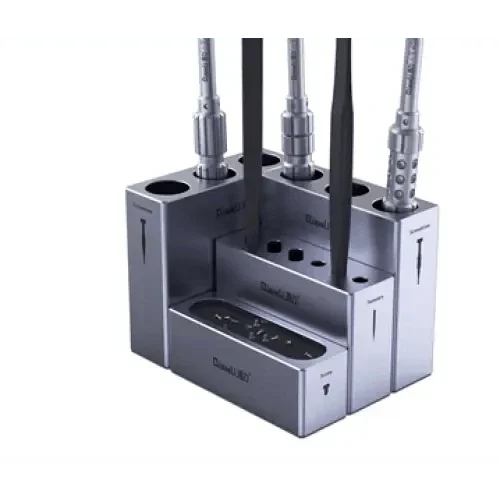 QianLi ToolPlus iCube aluminum alloy storage box by PHONEFIX, designed for organizing assist tools and small electronic components.