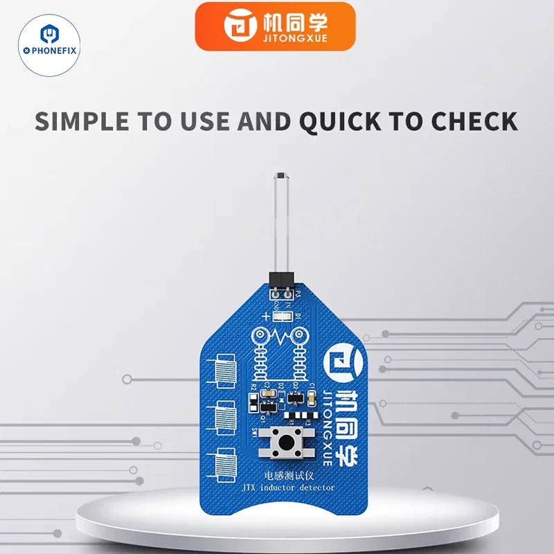 PHONEFIX JTX CT-1 inductor detector tool for phone motherboards, helps identify coils and components on electronic circuit boards.