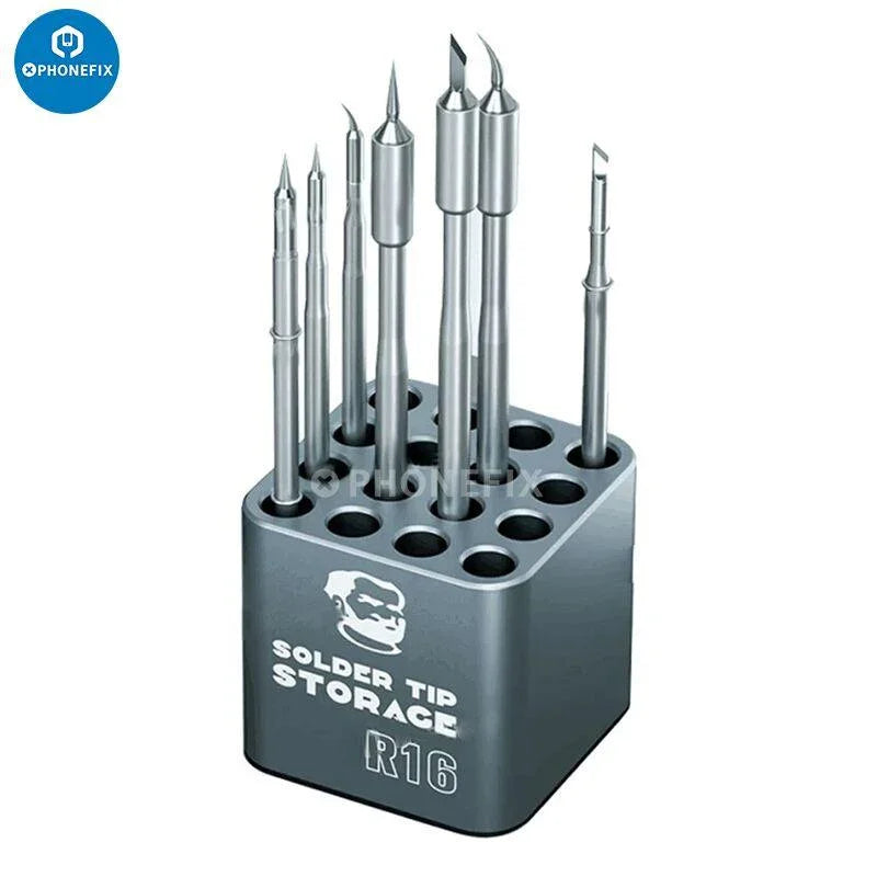 PHONEFIX R16 soldering iron tips heating core storage box for mechanic tools, compact and organized for easy tool access.