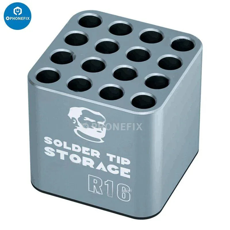 PHONEFIX Mechanic R16 soldering iron tips heating core storage box for tool organization and easy access.