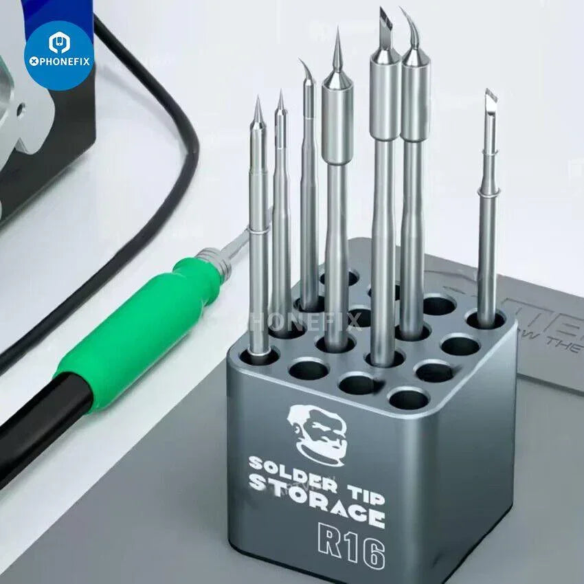 PHONEFIX R16 soldering iron tips heating core storage box for mechanic tools, compact and organized for easy access.