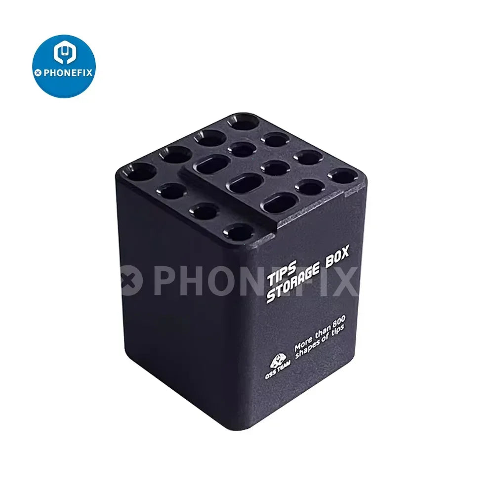 PHONEFIX RL-001E heating core repair soldering tips storage box for repair assist tools, organized storage for soldering tips.