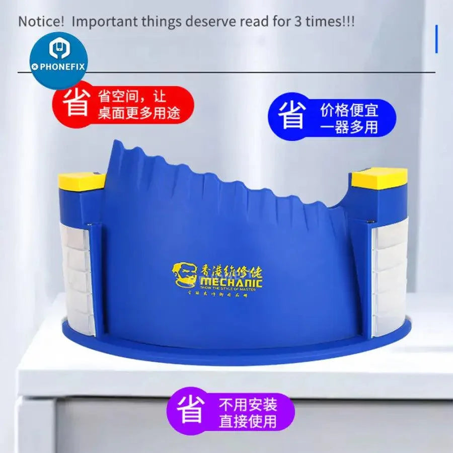 Plastic storage box for phone repair tools from PHONEFIX, multi-functional organizer for small parts and repair accessories.