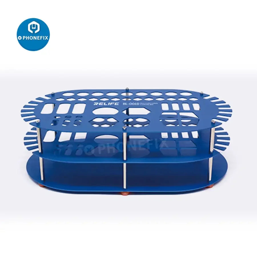 Phonefix RELIFE RL-001D multifunction storage box and screwdriver tool, versatile tool rack for organizing small hardware and tools.