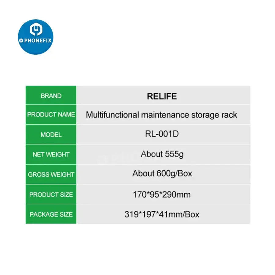 RELIFE RL-001D multifunction storage box and rack for screwdrivers and tools, ideal for organizing small hardware accessories.