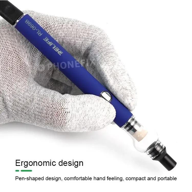 RELIFE Rosin Atomizer flux pen for iPhone repair, short circuit detection, and flux application, by PHONEFIX.