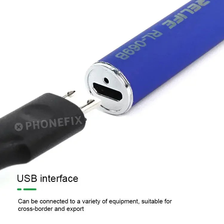 RELIFE Rosin Atomizer Flux Pen by PHONEFIX for iPhone repair, used for short circuit detection and flux application.