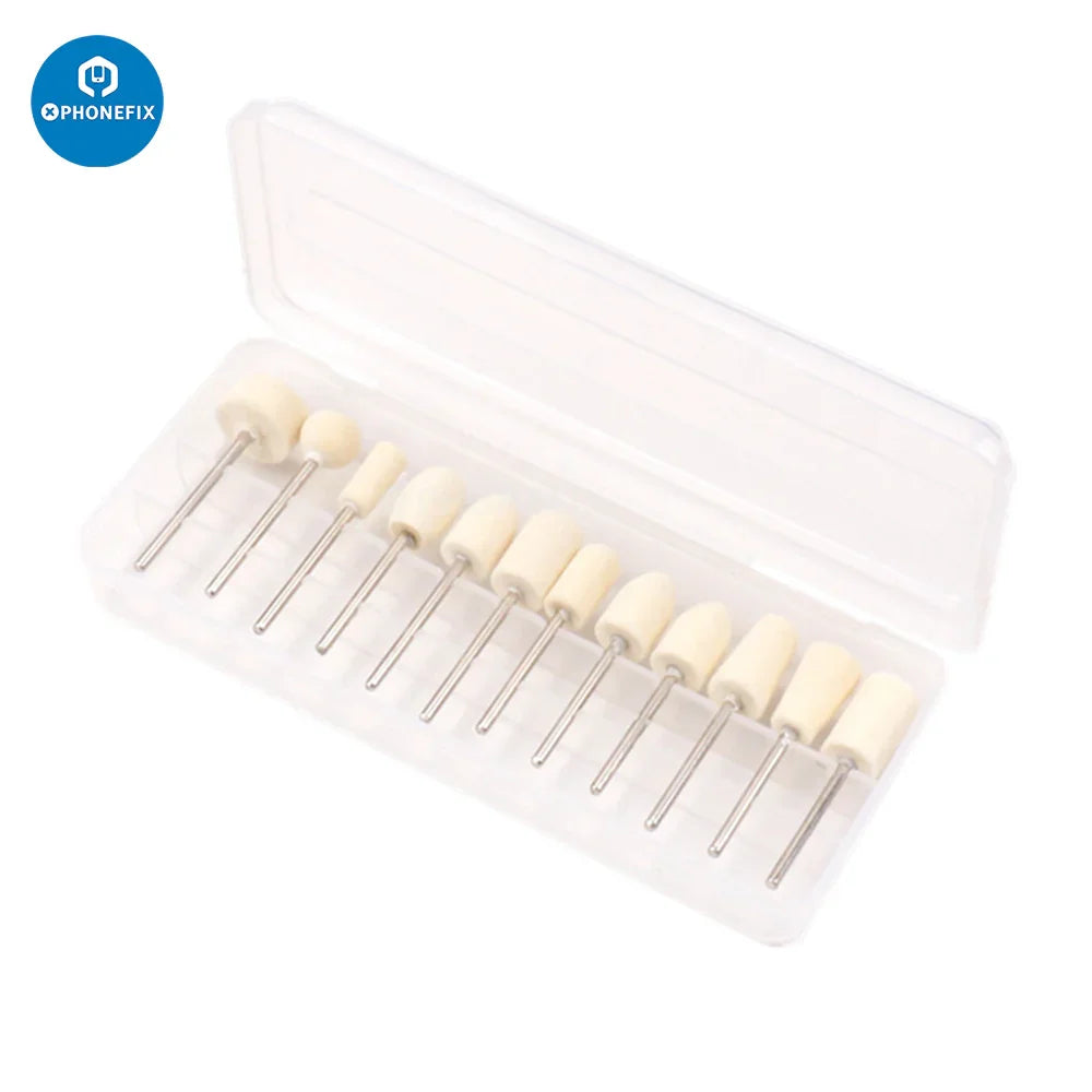 PHONEFIX universal grinding head for electric polishing pen, PCB grinding tool for precise electronic component polishing.