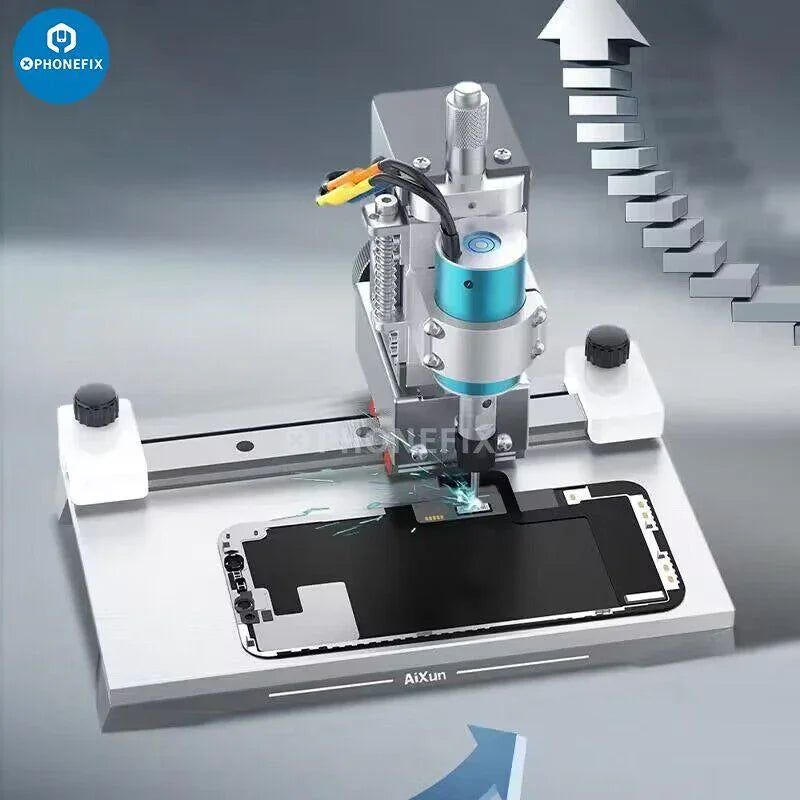 PhoneFix AIXUN chip grinding machine for phone motherboard and CPU IC removal, PCB grinding tool for precise electronic repairs