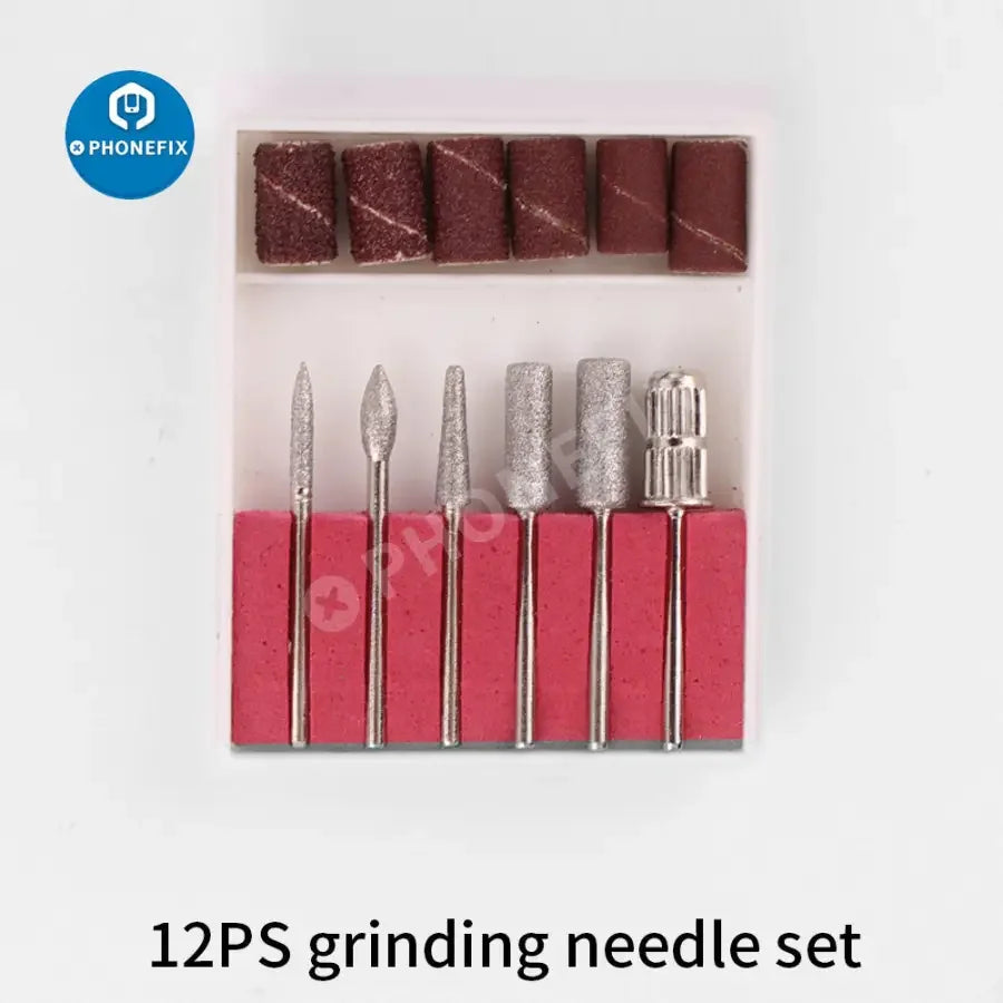PHONEFIX electric carving pen engraver rotary tool kit for PCB grinding, polishing, and detailed electronic component work.
