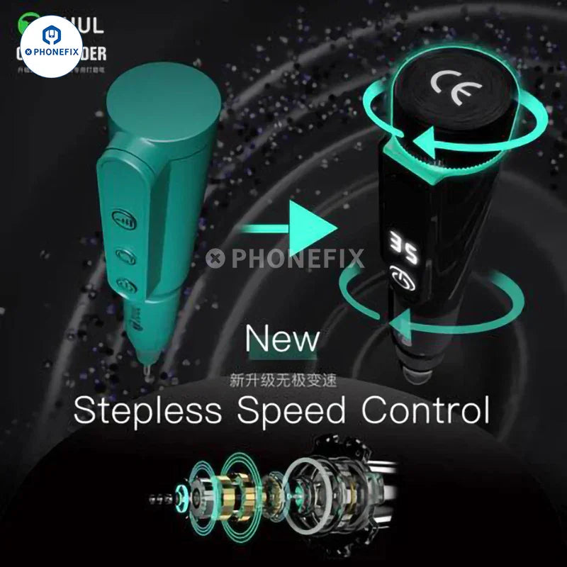 Phonefix CVT Grinder PCB grinding pen with stepless speed control, precision tool for circuit board IC repair and PCB component grinding.