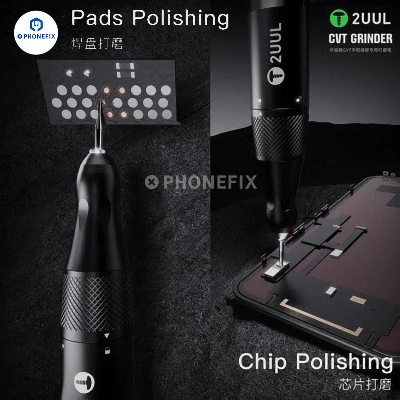 PHONEFIX 2UUL CVT Grinder PCB grinding pen with stepless speed control for precise IC and circuit board grinding.