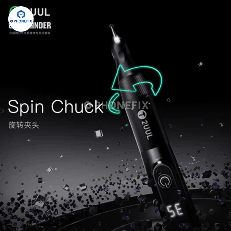 PHONEFIX 2UUL CVT Grinder PCB grinding pen with stepless speed control for precise electronic component repair.