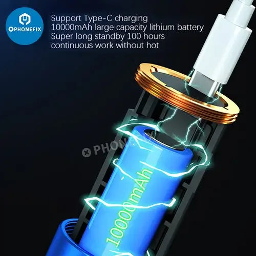 PHONEFIX Mechanic iDrive Electric OCA Glue Remover Screwdriver Set for PCB grinding and phone repair tasks.