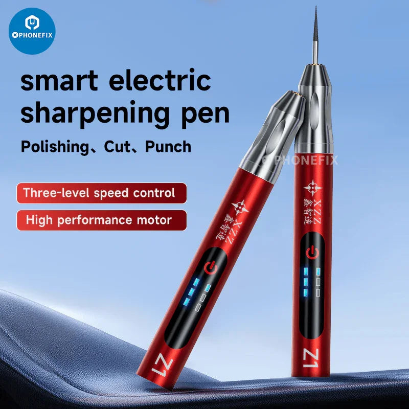 XZZ-Z1 Electric CPU Grinding Pen by PHONEFIX, a PCB grinding tool for phone IC engraving, polishing, and repair.