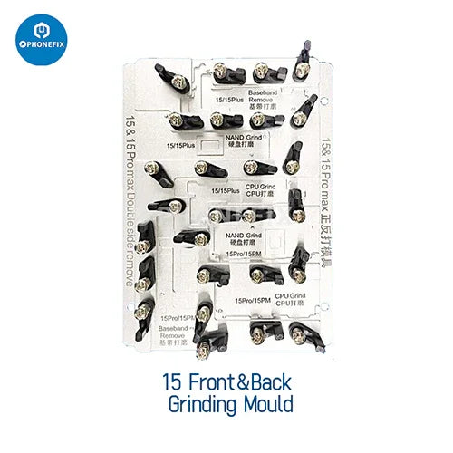 PHONEFIX JC CNC Grinder EM03 EM02 PCB grinding tool for iPhone repair, showcasing the compact precision machine and grinding components.