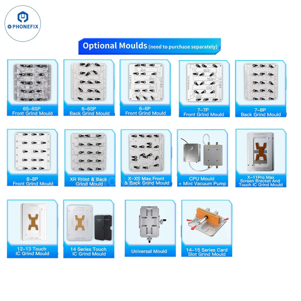 PHONEFIX JC CNC Grinder EM02 PCB grinding tool for iPhone repair, featuring precise grinding for IC and PCB components.