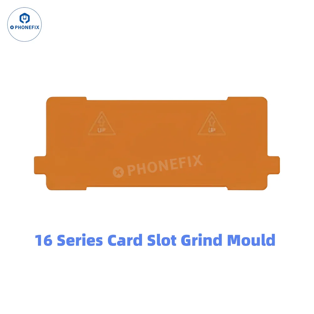 PHONEFIX JC CNC Grinder EM03 EM02 PCB grinding tool for iPhone repair, shown with card slot grind mould on the PCB.