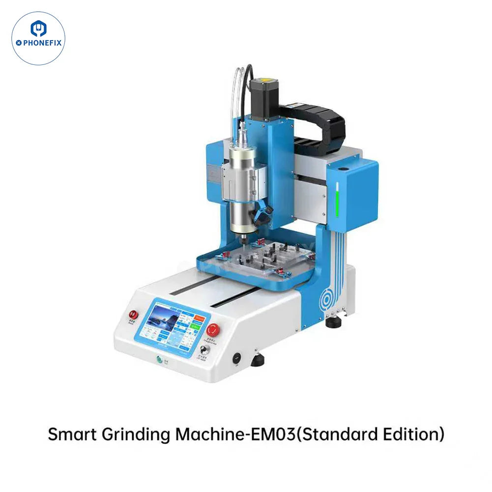 PhoneFix JC CNC Grinder EM03 PCB grinding tool used for iPhone PCB and IC repair, with precision grinding features.