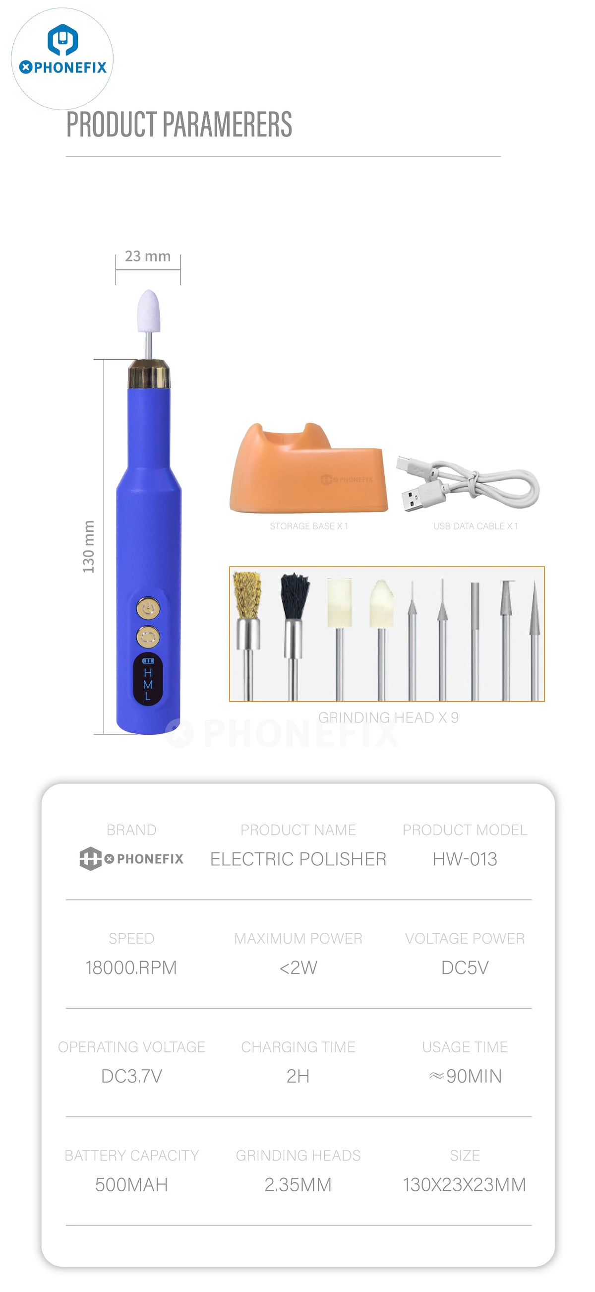 PHONEFIX PCB Grinding Tool polishing pen for BGA chip removal and repair on circuit boards, suitable for precise electronics work.