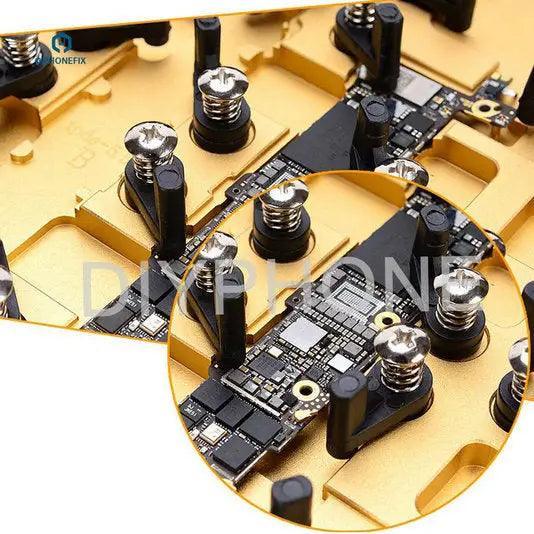 PhoneFix CNC router PCB BGA IC grinding machine for iPhone motherboards, precision tool for electronics repair and PCB processing.