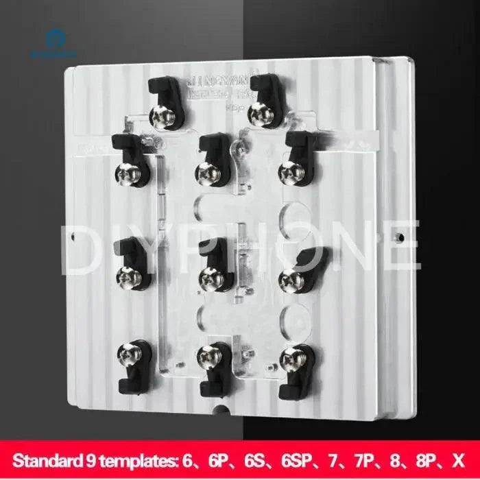 PHONEFIX CNC router PCB grinding tool for BGA IC and iPhone motherboard, standard set for precise electronic component grinding.