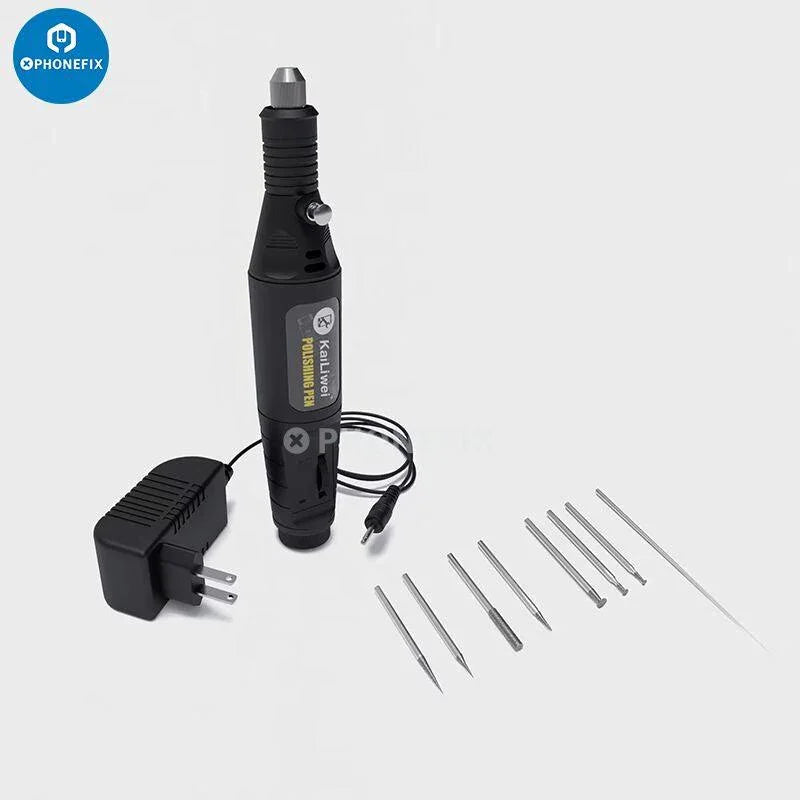 Lápiz grabador eléctrico PHONEFIX W-06 para remover pegamento, herramienta para pulir placas de circuito impreso y extraer circuitos integrados, compacta y precisa para trabajos de electrónica.