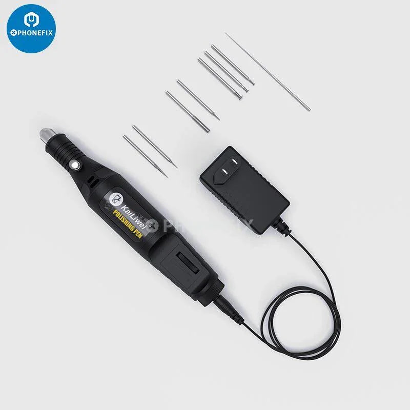 Lápiz grabador eléctrico PHONEFIX W-06 para remover pegamento, herramienta para pulir placas de circuito impreso y extraer circuitos integrados para reparaciones electrónicas precisas.