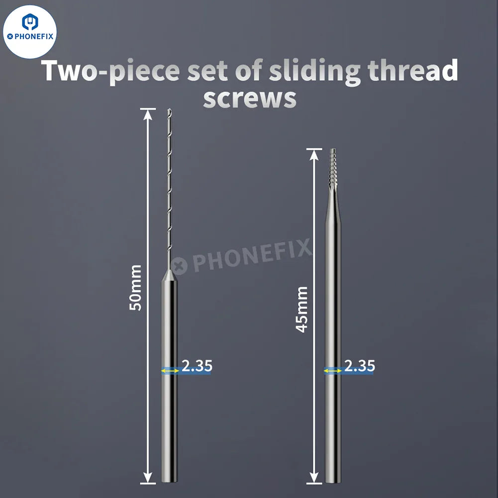 LANRUI U8 sliding drill bit for phone stripped screw removal, PCB grinding tool by PHONEFIX for precise screw extraction.