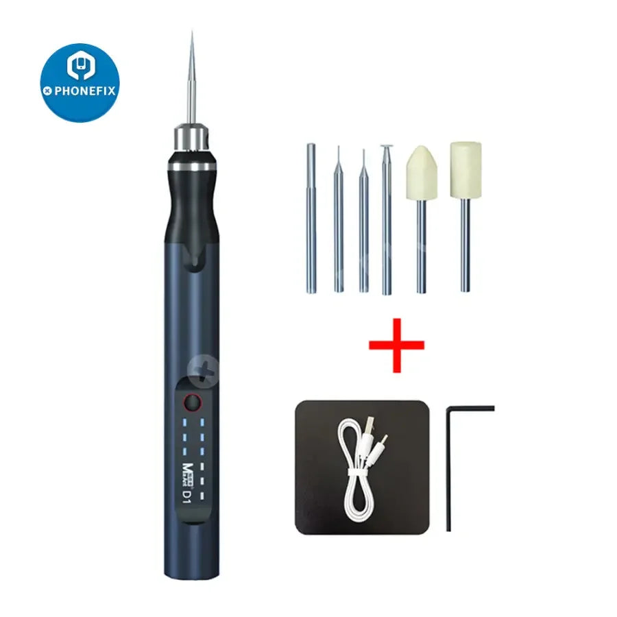 PHONEFIX MA-Ant D1 electric polishing pen, a PCB grinding tool for glue removal and polishing in phone repair applications.