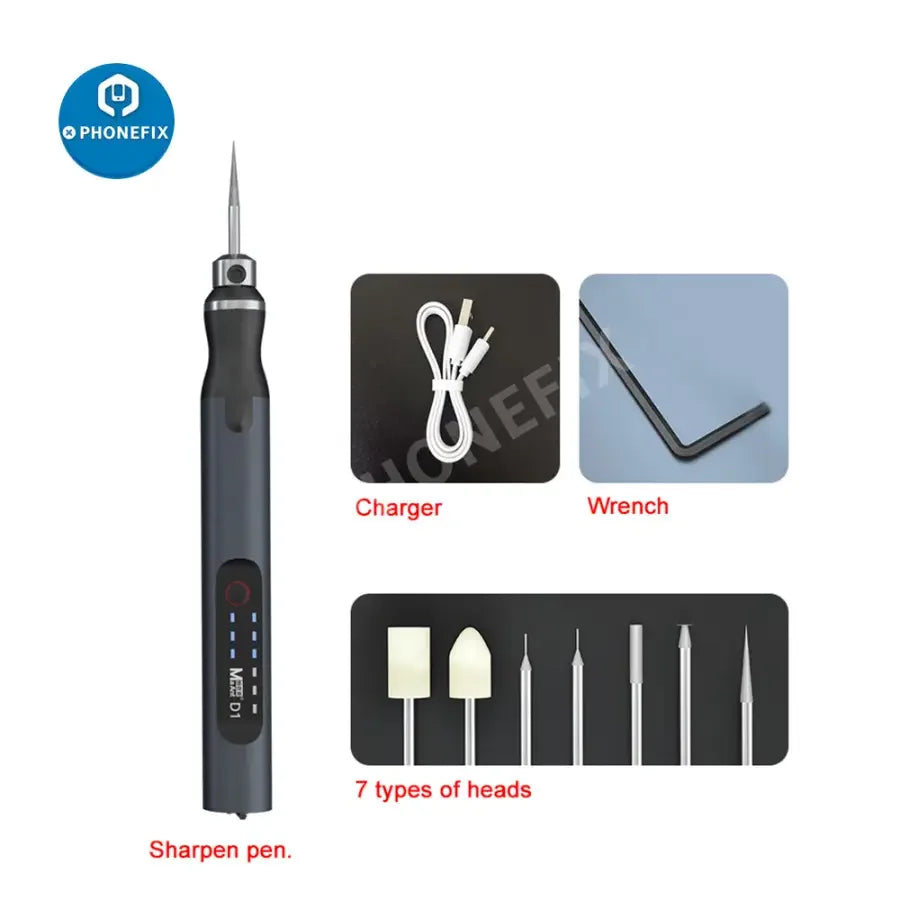 PHONEFIX MA-Ant D1 electric polishing pen for PCB grinding, glue removal, polishing, and cutting tasks.