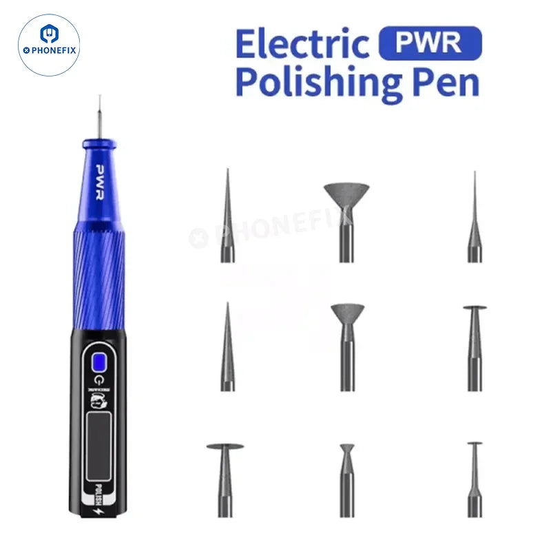 PhoneFix PWR Grinding Pen for polishing phone PCB, CPU, and IC components, a versatile PCB grinding and sanding tool for electronics repair.