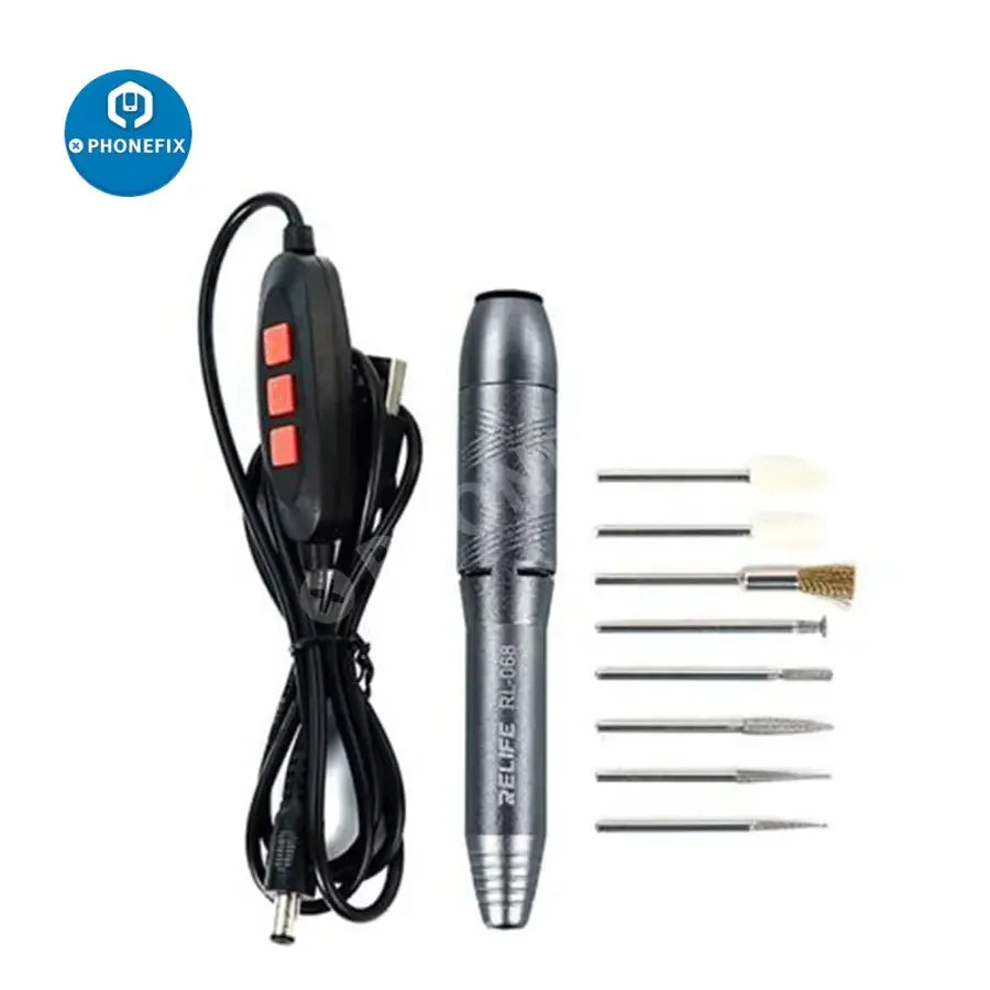 PHONEFIX RL-068/B/C PCB polishing and engraving pen for motherboard grinding, precision tool for electronics repair.