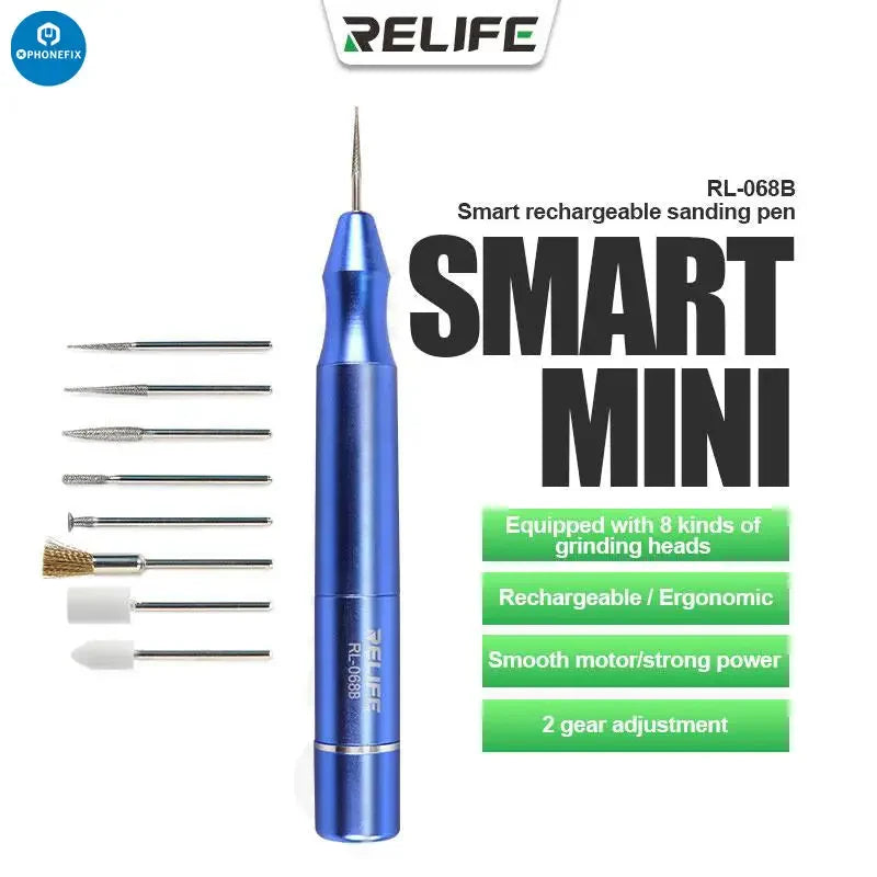 PHONEFIX RL-068/B/C polishing engraving pen, PCB grinding tool for motherboard engraving and polishing tasks.