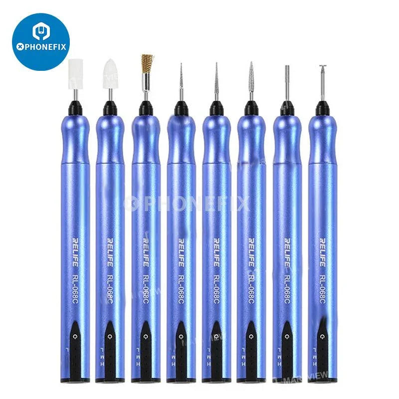 PHONEFIX RL-068/B/C PCB polishing and engraving pen for motherboard grinding, precision tool for electronic repairs.
