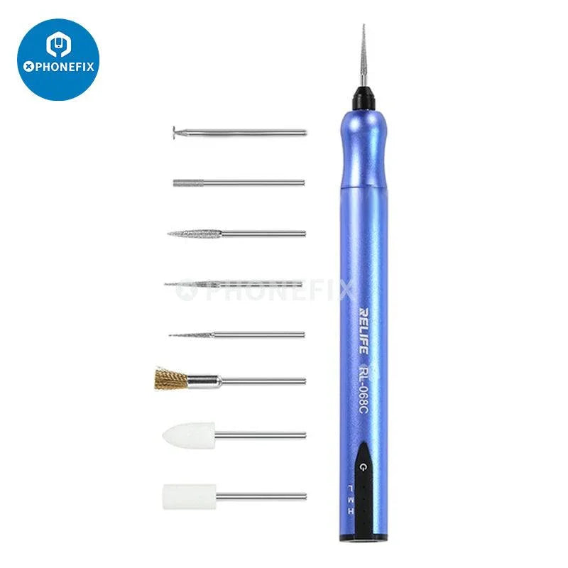 PHONEFIX RL-068/B/C PCB polishing and engraving pen, a precision motherboard grinding tool with ergonomic design.