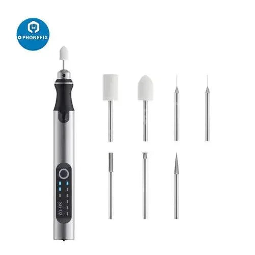 Portable PHONEFIX PCB engraving tool, rechargeable electric polishing and grinding pen for DIY electronic repairs.