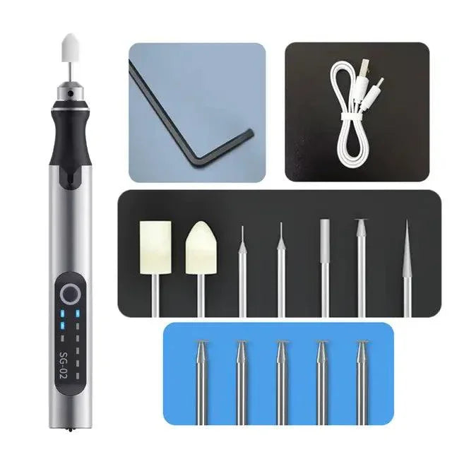 Portable PHONEFIX PCB engraving and grinding tool, rechargeable electric pen for polishing and detailed electronic work.