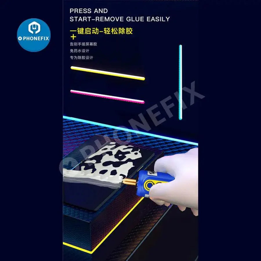 Phonefix Mechanic 6-in-1 iR13 PCB grinding and cutting tool for OCA glue cleaning and precision electronics repair.