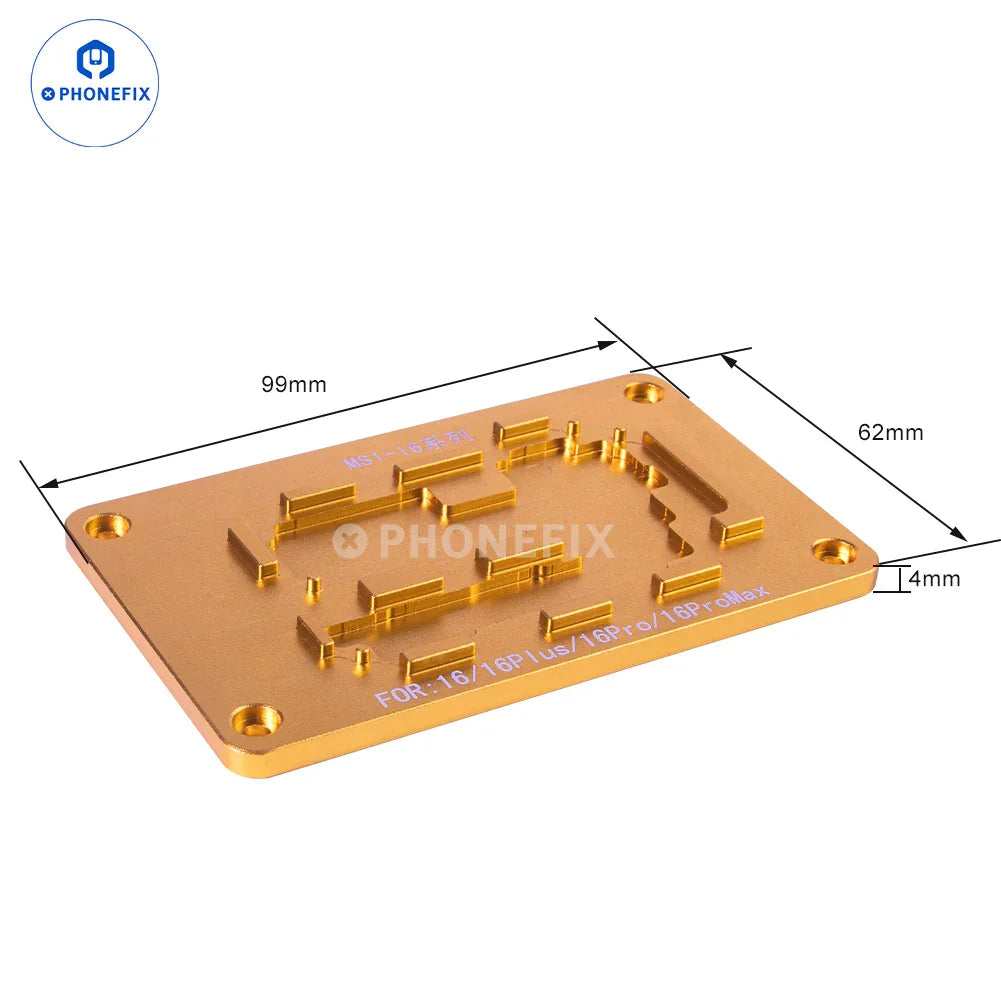 Phonefix BA13 PCB heating platform with universal module and US plug, designed for iPhone X to 16 Pro Max preheating.