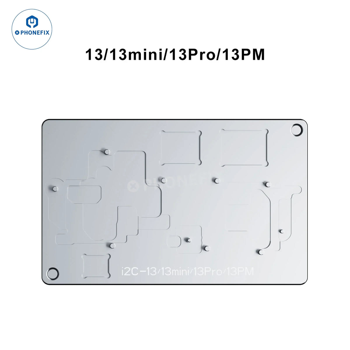 PHONEFIX I2C T18 motherboard layered desoldering station with PCB heating platform for iPhone X to 16 Pro Max repair.