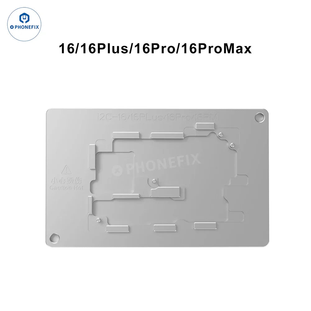 I2C T18 motherboard layered desoldering station with PCB heating platform for iPhone X to 16 Pro Max, by PHONEFIX.