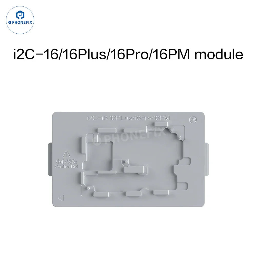 PhoneFix i2C T20 intelligent PCB de-soldering station with heating platform and 7 molds for iPhone X to 16 Pro Max, US plug, 110V