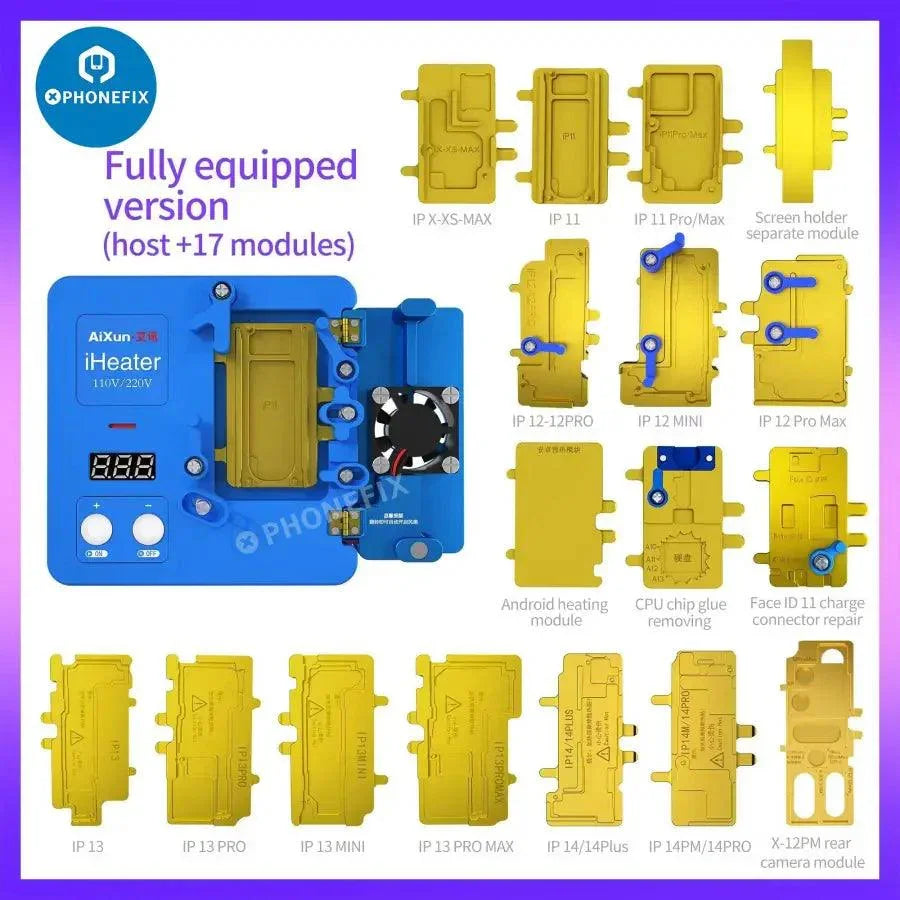 Aixun iHeater pre-heating station with thermostat platform heating plate for PCB heating, branded PHONEFIX.