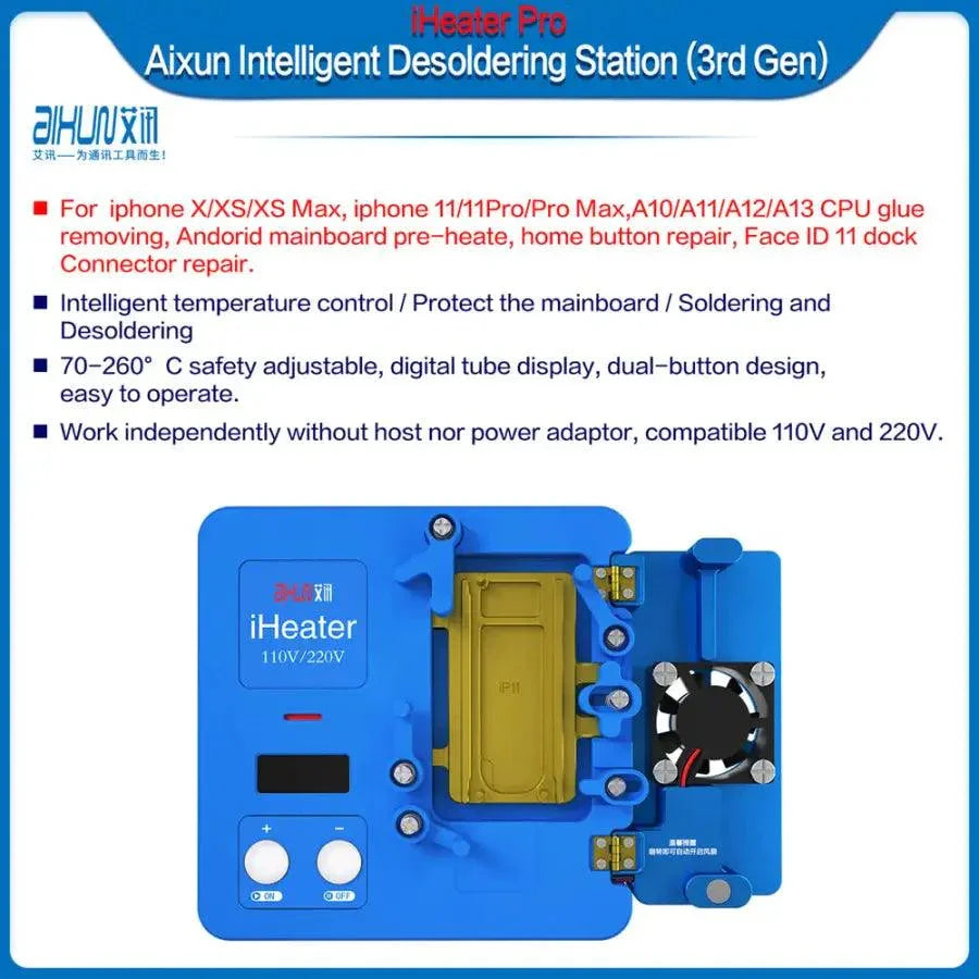 Aixun iHeater pre-heating station with thermostat platform heating plate, PCB heating platform for electronics repair.
