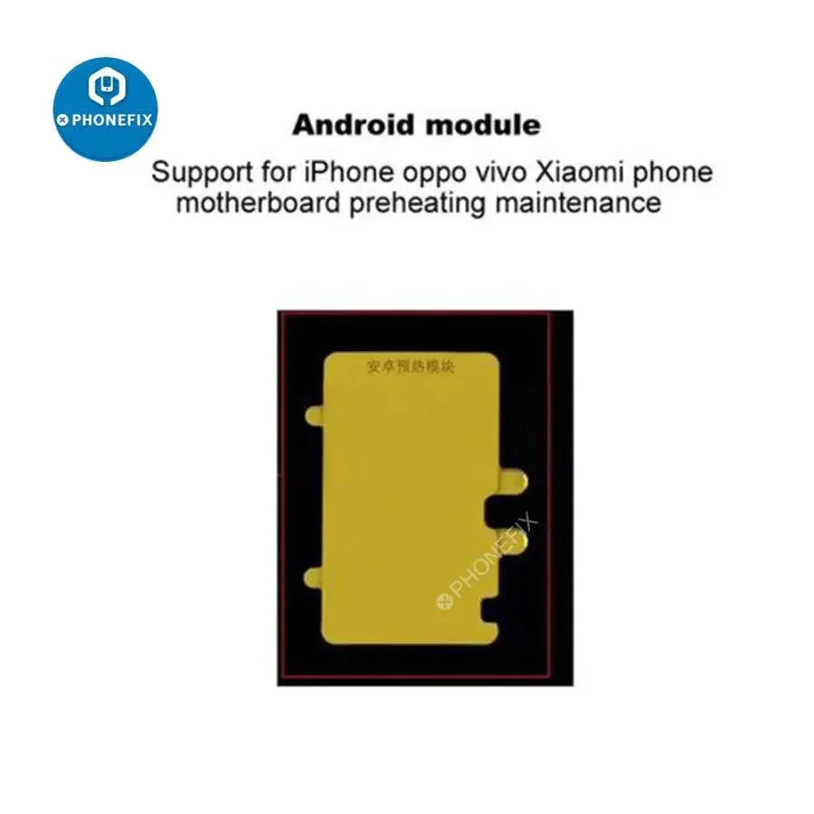 Aixun iHeater pre-heating station with thermostat platform heating plate for PCB heating, branded PHONEFIX, shown in detail.