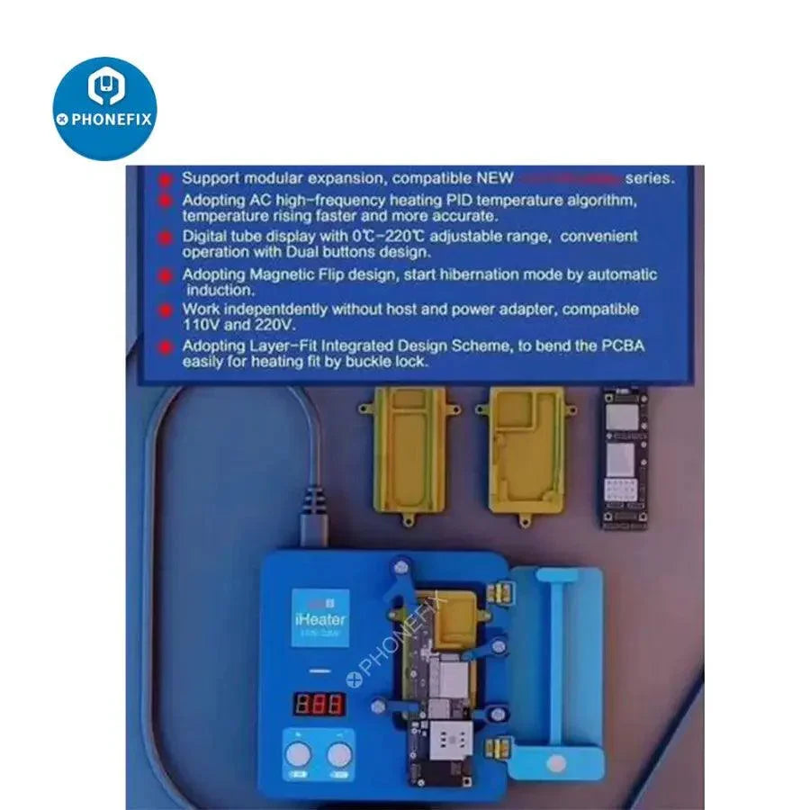 Aixun iHeater pre-heating station with thermostat platform heating plate for PCB heating, branded PHONEFIX.